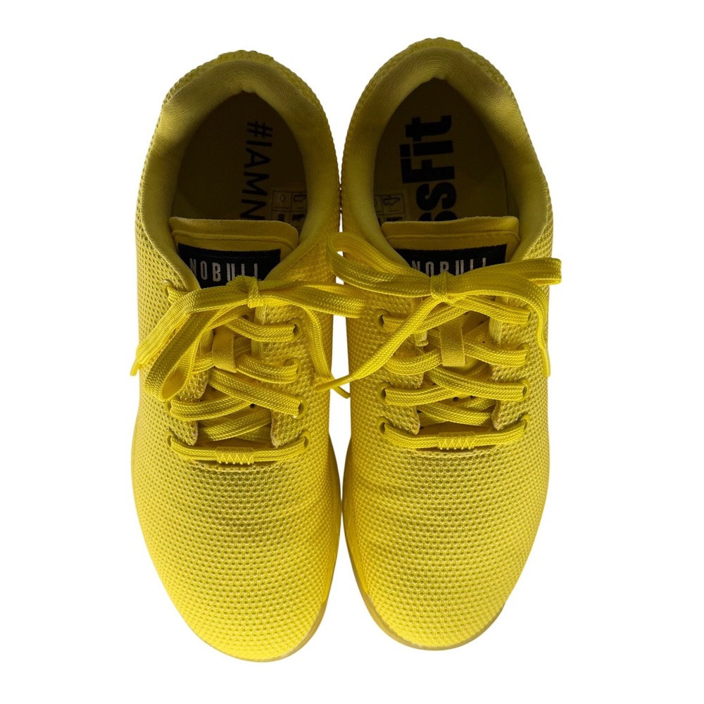 NWOB NOBULL SuperFabric Trainer CrossFit Shoes Lemon Drop W 9 / M 7.5 Low Top - Picture 6 of 9